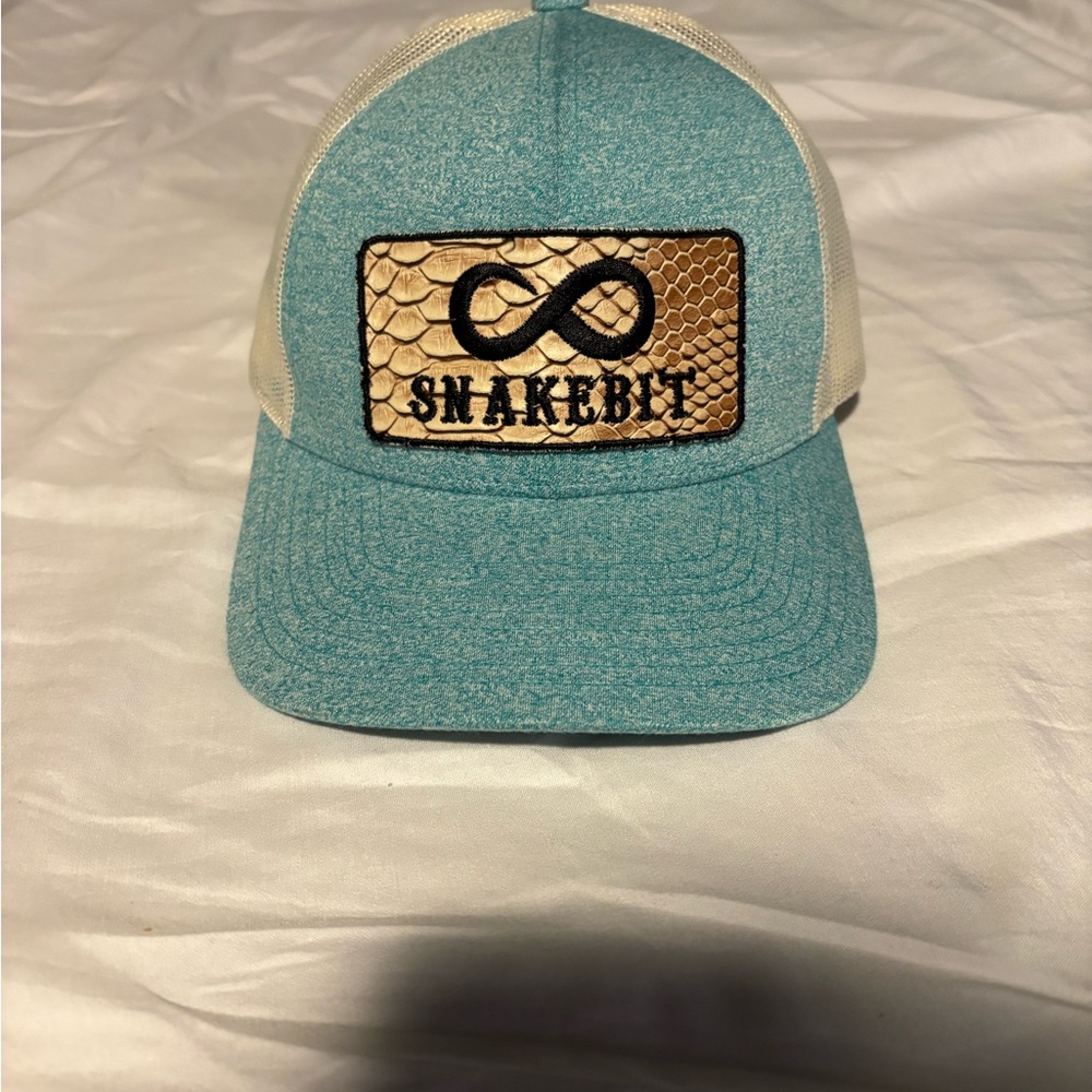 Blue and Tan Snakebit Trucker Hat